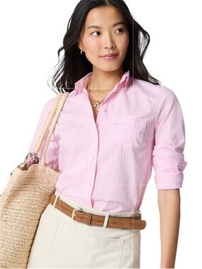 J. Crew Factory Lightweight cotton-blend shirt signature fit Stripe Size Small